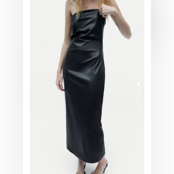 Zara faux leather dress NEW - Picture 4 of 7